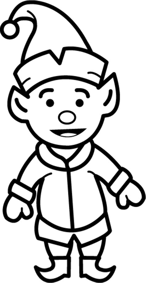 elf cartoon clipart|elf clip art black and white.